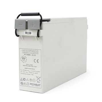 Акумуляторна батарея MONBAT FRONT TERMINAL 12MVR200 AGM 12V/200 Ah, 555x125x316 мм, 59.2 кг 37283 фото