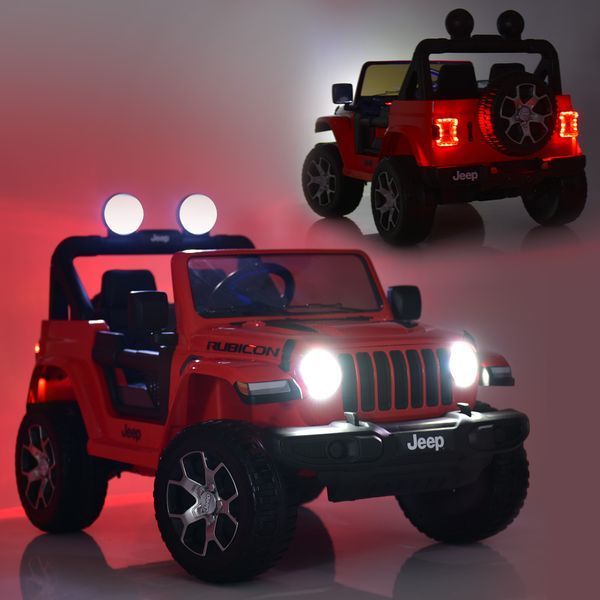 Дитячий електромобіль джип Jeep Rubicon M 4176EBLR-3 4WD червоний, 4 мотори, EVA колеса, пульт 2.4G M 4176EBLR-3 фото