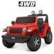 Дитячий електромобіль джип Jeep Rubicon M 4176EBLR-3 4WD червоний, 4 мотори, EVA колеса, пульт 2.4G M 4176EBLR-3 фото 1