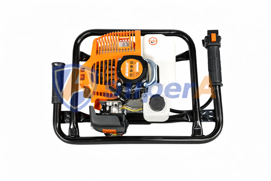 Бензиновий бур (бензобур) зі шнеком 100 мм ASSUR ASR741 1700W, мотобур для ґрунту, бур для стовпів і посадки дерев ASR741/МК фото