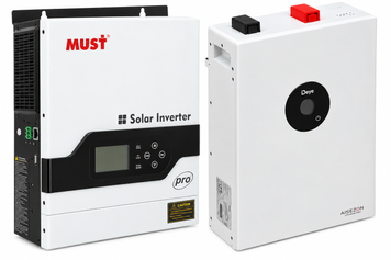 Комплект резервного живлення MUST PV18-3224VPM II 3200 Вт + Deye WD-G24200 5,12 кВт&middot;год LiFePO4 37156-48140 фото