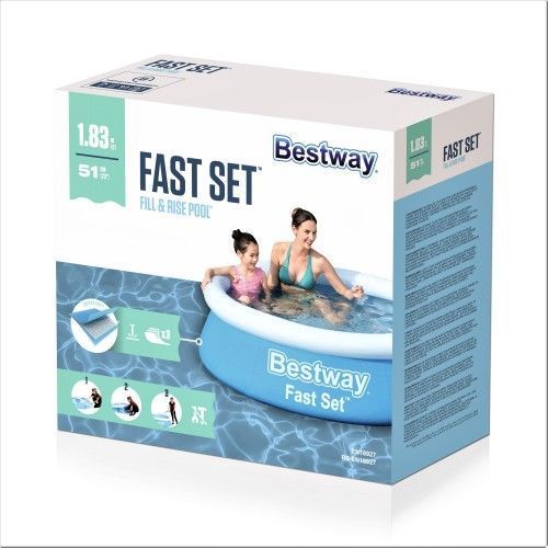 Надувний басейн Bestway Fast Set 57392 183&times;51 см 940 л 57392 фото