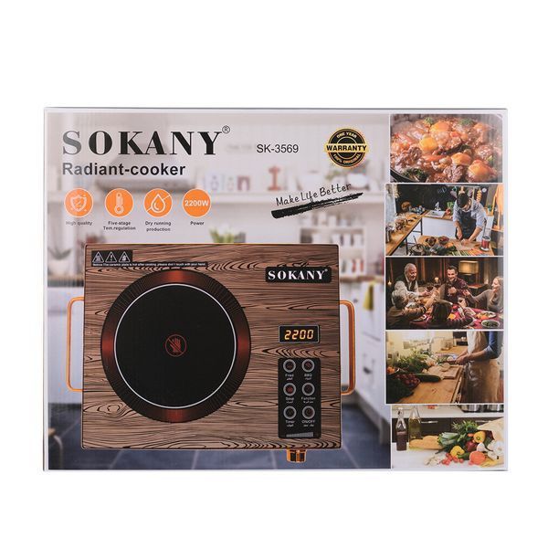 Електроплита настільна Sokany SK3569WD інфрачервона одноконфорочна 2000 Вт SK3569WD фото
