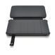 Power bank 12000 mAh Solar, Input:5V/1A(microUSB), Output:5V/2,1А(2хUSB), rubberized case, Black, BOX 26931 фото 1
