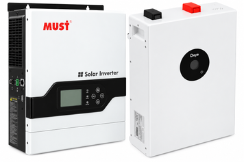 Комплект резервного живлення MUST PV18-4024ECO 4000 Вт + Deye WD-G24200 5,12 кВт&middot;год LiFePO4 200 А&middot;год 44595-48140 фото