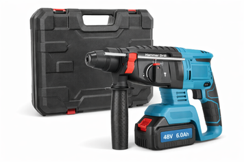 Акумуляторний дриль-перфоратор Hammer Drill 48V з двома акумуляторами у пластиковому кейсі 12396/МК фото