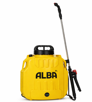 Акумуляторний ранцевий обприскувач ALBA Spray CF-BC-5, садовий електричний обприскувач для рослин, дерев і теплиць з телескопічною трубкою 37314 фото
