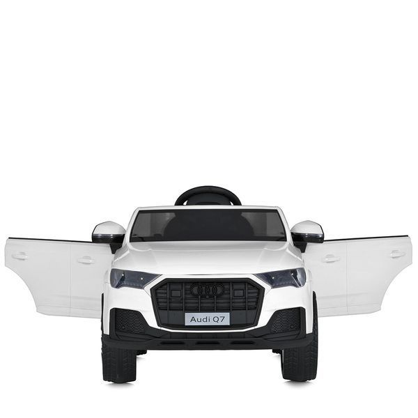 Дитячий електромобіль Audi Q7 M 5796EBLR-1 білий, 2 мотори 35W, EVA колеса, шкіряне сидіння, пульт 2.4G, Bluetooth M 5796EBLR-1 фото