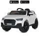 Дитячий електромобіль Audi Q7 M 5796EBLR-1 білий, 2 мотори 35W, EVA колеса, шкіряне сидіння, пульт 2.4G, Bluetooth M 5796EBLR-1 фото 1