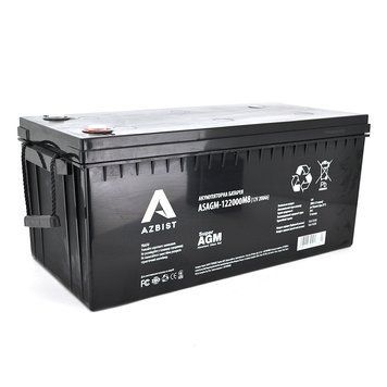 Акумулятор ASBIST Super AGM ASAGM-122000M8, Black Case, 12V 200.0Ah (522 х 240 х 219 (224)) Q1 01363 фото