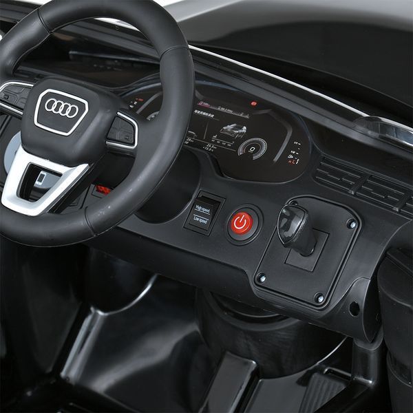 Дитячий електромобіль Audi Q7 M 5796EBLR-2 чорний, 2 мотори 35W, EVA колеса, шкіряне сидіння, пульт 2.4G, Bluetooth M 5796EBLR-2 фото
