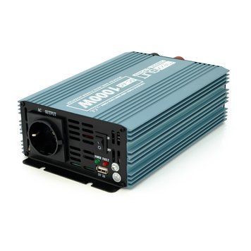 Інвертор напруги Mexxsun MXS-1000, 12V/220V, 1000W з модифікованою синусоїдою, 1 Shuko, 1 USB, клемні дроти, Q6 29228 фото