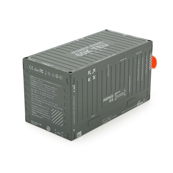 Power Bank Remax RPP-609 60000mAh, PD 20W+QC 22.5W, Gray, 1.275kg 39896 фото