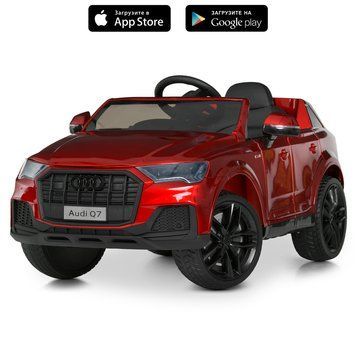 Дитячий електромобіль Audi Q7 M 5796EBLRS-3 червоний, 2 мотори 35W, EVA колеса, шкіряне сидіння, пульт 2.4G M 5796EBLRS-3 фото