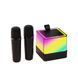 Беспроводная Bluetooth колонка Music Hi с RGB подсветкой и 2 караоке микрофонами 0222/МК фото 4