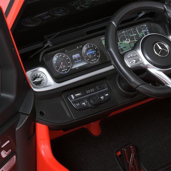 Дитячий електромобіль Mercedes-Benz G63 M 5880EBLR-3 (24V) червоний, 4 мотори 200W, EVA колеса, шкіряне сидіння, пульт 2.4G M 5880EBLR-3(24V) фото