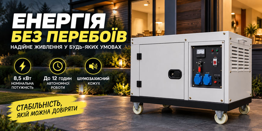Дизельний генератор Kingman KM11500S 8,5 кВт / 13 кВт 230 В у шумозахисному кожусі KM11500S фото