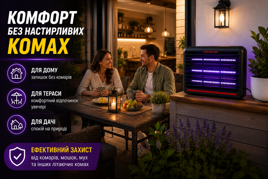 Мухоловка електрична 6W SD206 дволампова для комах та комарів з UV-лампами 118141/KL фото