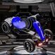 Складаний дитячий електромобіль Go-Kart &mdash; синій, пульт, музика, підсвітка, 6V 7Ah 0202/МК фото 3