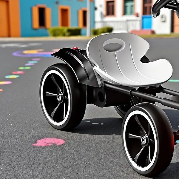 Складаний дитячий електромобіль Go-Kart &mdash; пульт, музика, підсвітка, 6V 7Ah 0202-3/МК фото