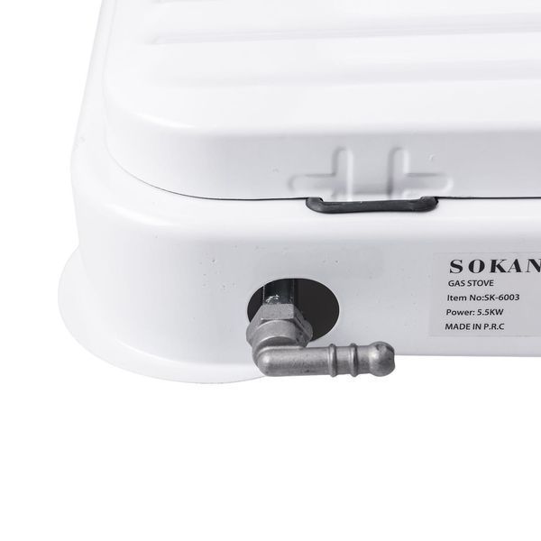 Настільна газова плита на 3 конфорки Sokany 5.5 кВт Біла Lugi SK-6003W SK-6003W фото
