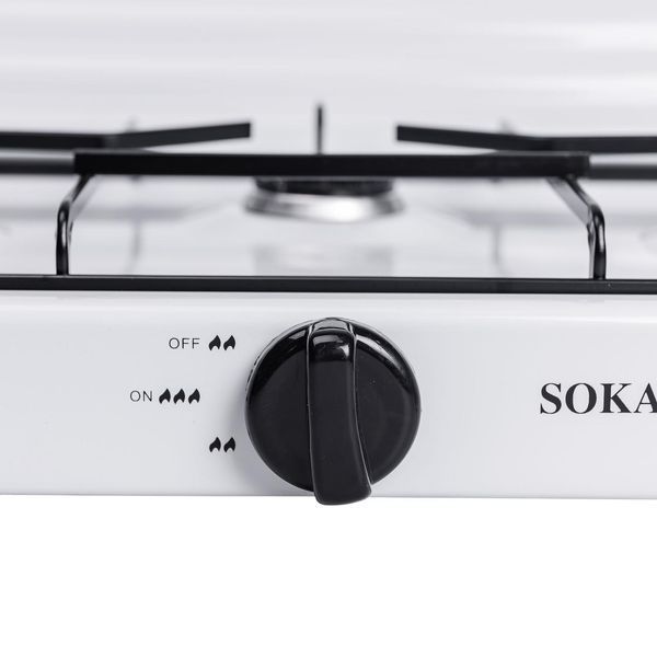 Настільна газова плита на 3 конфорки Sokany 5.5 кВт Біла Lugi SK-6003W SK-6003W фото