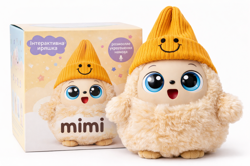 Интерактивная игрушка Мiмi с искусственным интеллектом, LED глазами и голосовым управлением &mdash; умная плюшевая игрушка, говорящий робот для детей, подарок ребенку 0240-1/МК фото