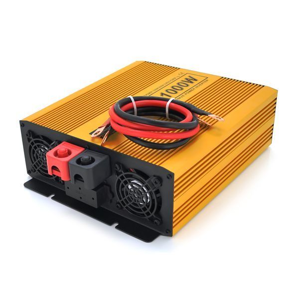 Інвертор напруги Mexxsun MXSPSW-1000, 12V/220V, 1000W з правильною синусоїдою, 2 Shuko, клемні дроти, Q4 29176 фото