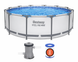 Каркасный бассейн Bestway Steel Pro MAX 56260, 366&times;100 см, 9150 л, с фильтр-насосом, круглый бассейн для дачи и дома 56260 фото 1