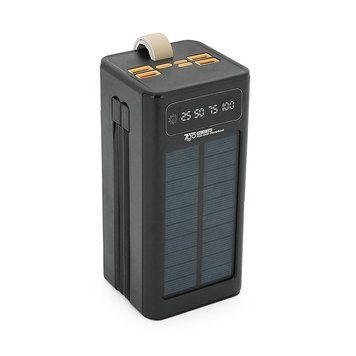 Powerbank 7GO GPW-01 50000mAh, Solar, Fast charge PD22.5W, Li-pol, LCD Display, Вхід:Type-C, Виходи: 2xUSB Type-C, 4xUSB Type-A, кабелю Type-C/Lightning, 1,080, Black, Box 45006 фото