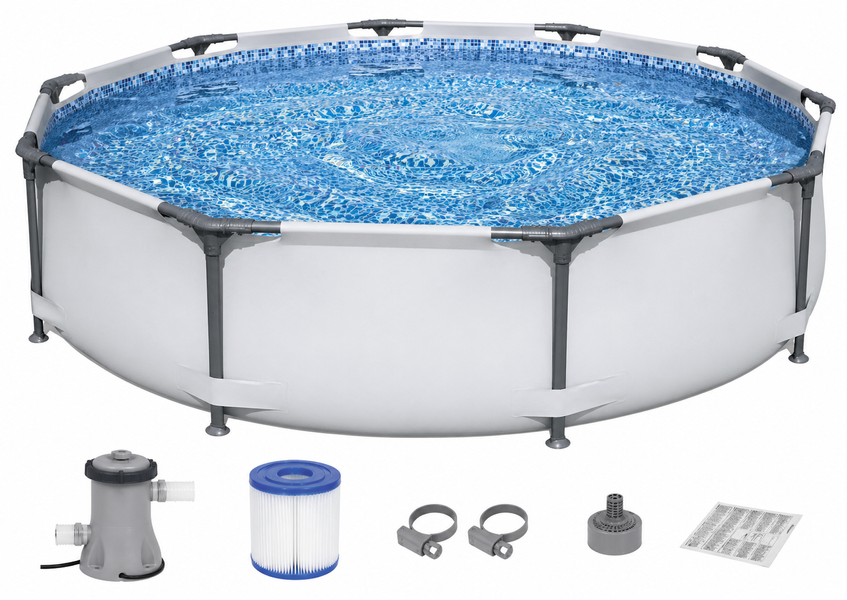 Каркасный бассейн Bestway 56408 Steel Pro Max круглый 305&times;76 см, 4678 л, с фильтр-насосом 56408 фото
