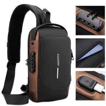 Сумка з кодовим замком і USB портом XIO Fashion розміри 31*17*7см 12440/МК фото