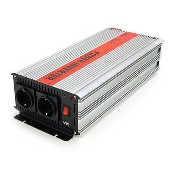 Инвертор напряжения RITAR RSX-2500, 12V/220V, 2500W с аппроксимированной синусоидой, 2xShuko, 1xUSB, клеммные провода, BOX, Q4 28842 фото