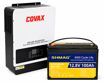 Комплект резервного питания: инвертор COVAX 2200W + аккумулятор LiFePO4 SHMAG 12.8V 100Ah (1280Wh) 4557-0022 фото