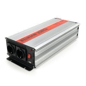 Инвертор напряжения RITAR RSX-3000, 12V/220V, 3000W с аппроксимированной синусоидой, 2xShuko, 1xUSB, клеммные провода, BOX, Q4 28843 фото