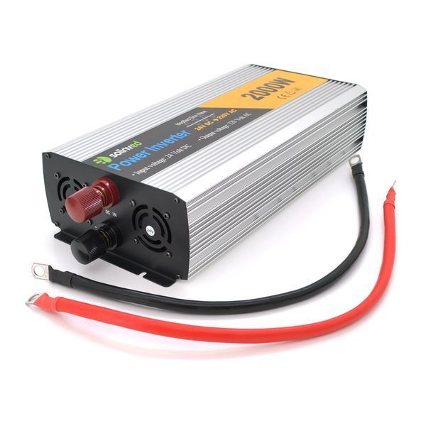 Інвертор напруги Solinved Sol-Yb24-2000M, 24V/220V, 2000W з апроксимованою синусоїдою, 2Shuko, USB, клемні дроти, Q5 29135 фото