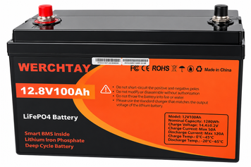 Акумулятор LiFePO4 WERCHTAY 12.8V 100Ah 1280Wh з BMS 100A 0023 фото