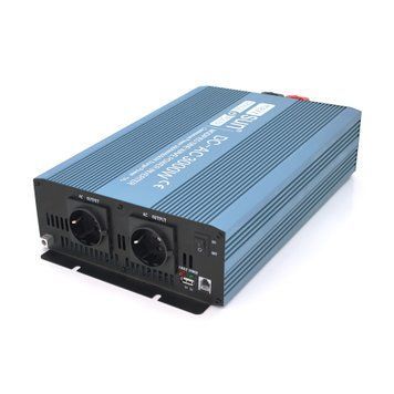 Інвертор напруги Mexxsun MXS-3000, 24V/220V, 3000W з правільною синусоїдою, 2 Shuko, клемні дроти, Q2 29233 фото