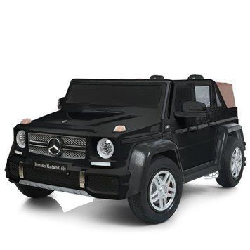 Дитячий електромобіль джип M 6150AL-2 (24V) Mercedes Maybach G650, 2 місця, 200W, EVA колеса, шкіра, чорний M 6150AL-2(24V) фото